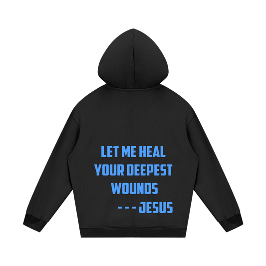 Heal Your Deepest Wounds Blue Hoodie