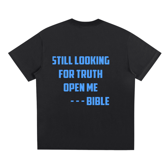 Still Seeking Truth? Open Me Blue T-shirt